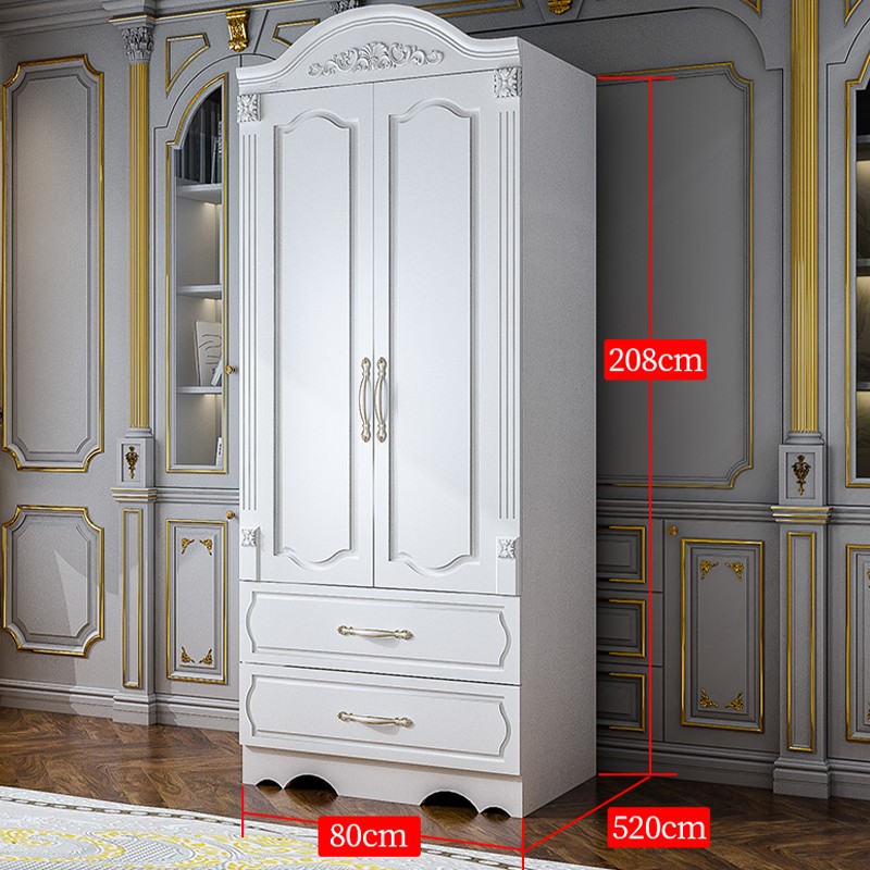 French wardrobe simple modern economy assembly bedroom board three doors four doors five doors six combined wardrobe