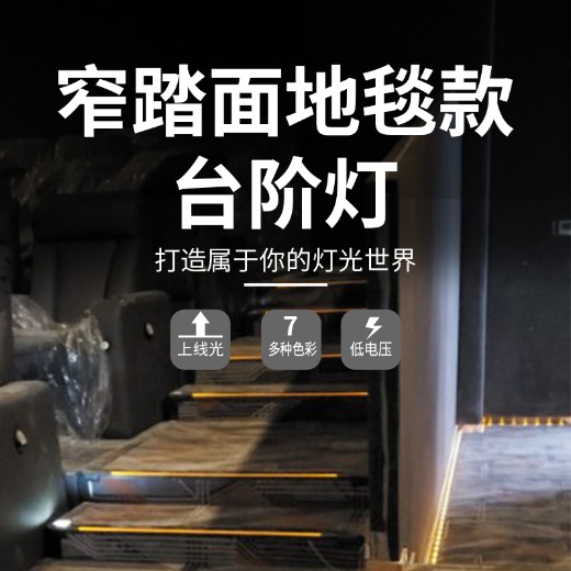 Cinema 50MM aluminum alloy step lamp carpet type on-line light
