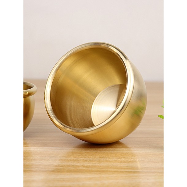 Pure copper cylinder furnishing office creative multi-functional ashtray incense burner coronet household pot incense burner furnishing