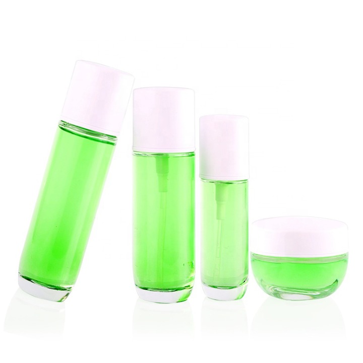 New Bottles Sets Pump Cosmetic Glass Packaging Bottle Set