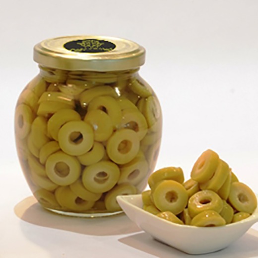  Sliced Green Olives 370 ml Glass Jar