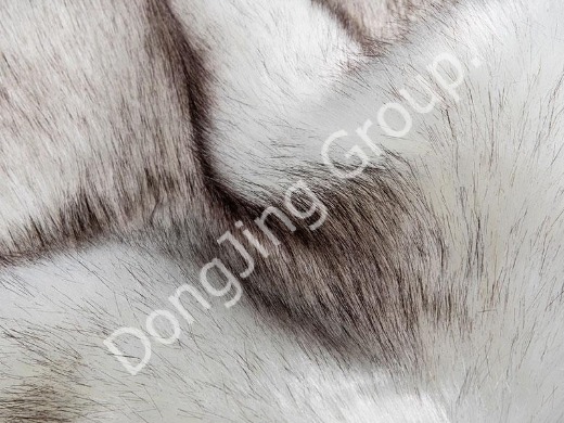 White dyed fox fur faux fur fabric