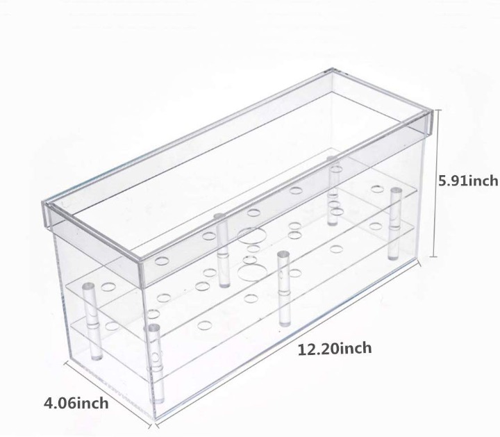 Clear waterproof acrylic rectangle flower gift boxes with lid