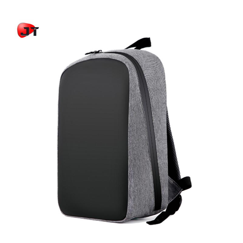 Cool smart black technology backpack light emitting electronic screen LED backpack