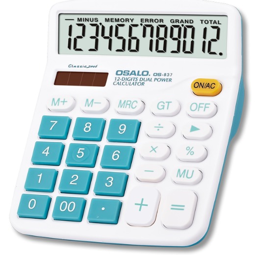 OSALO Promotional Electronic 12 Digit Solar Desktop Business Calculator with Dual Power Lcd Display Wholesale