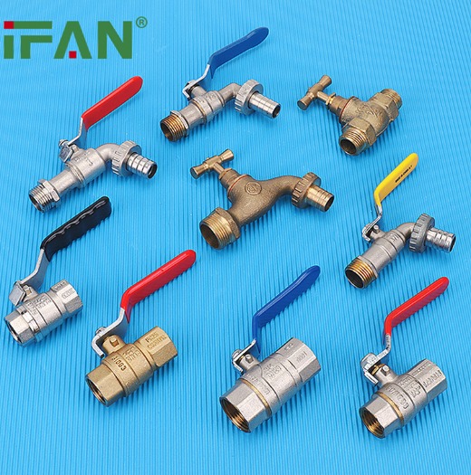 IFAN High Quality Brass Ball Valve Red Color Handle Ball Valve Water Control Valve Balls