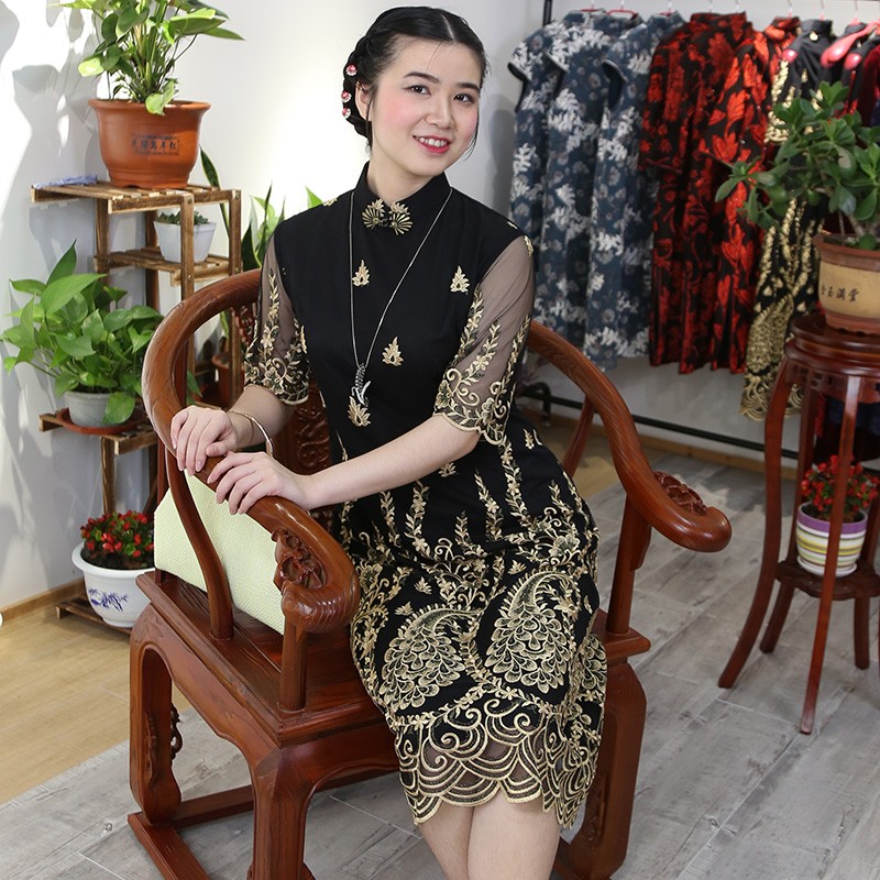 Red embroidery yellow embroidery