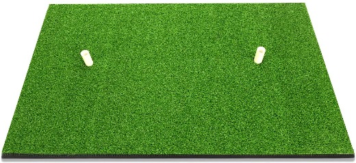 wosofe Golf Hitting Mat 16"x24" Residential Practice Mat with Rubber Tee Holder - Portable Outdoor Sports Golf Training Turf Mat Indoor Home Use or Outdoor Backyard