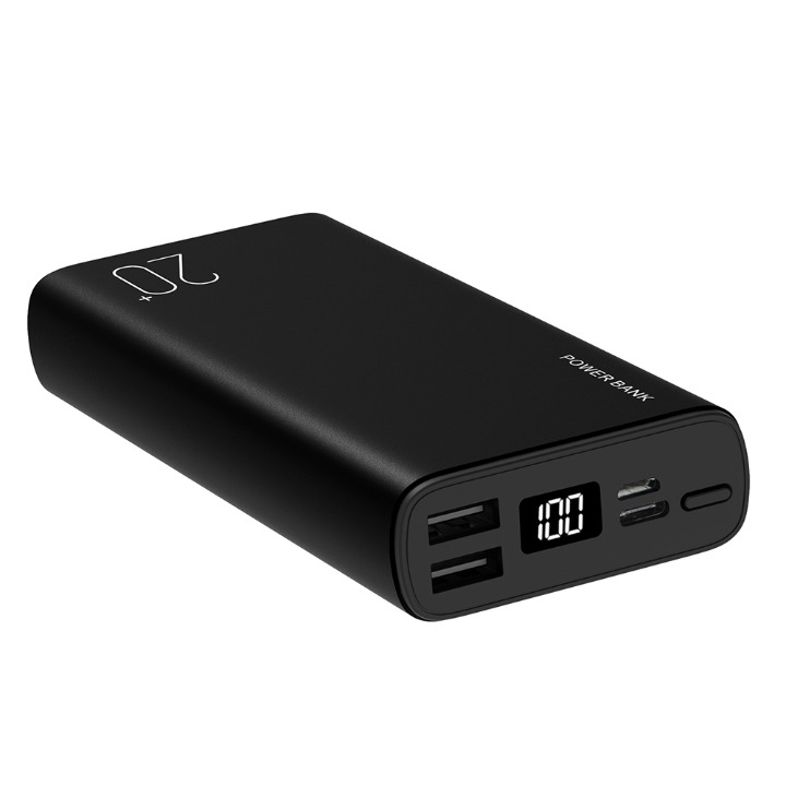 High Capacity Powerbank 20000mＡh Mobile Charger APS+PC Metal Case Power Bank 20000mＡh With Digital Display 