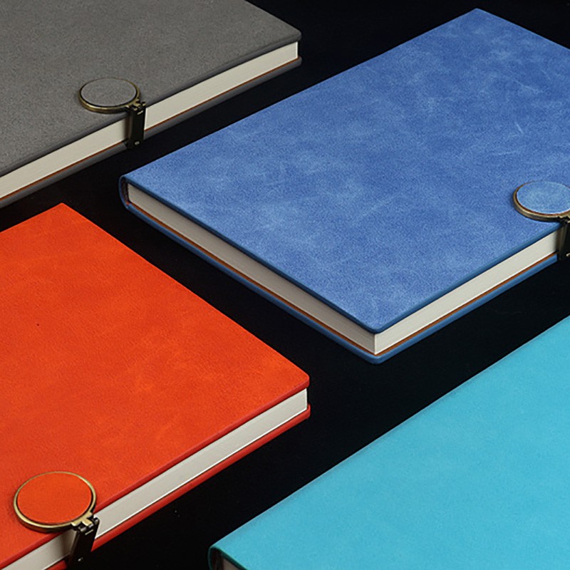 Stationery A5 book diary leather cover metal Notebook customized LOGO
