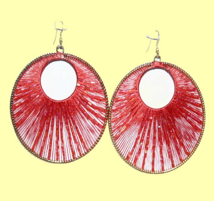  Crystal Antique Earrings with thread work