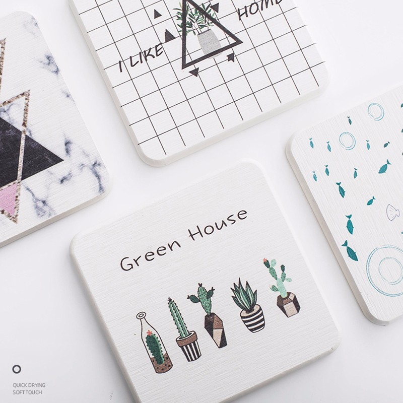 Diatomaceous earth absorbent mat coasters toilet washstand quick-dry, heat insulation, anti-hot pan mat, bowl mat for washing and gargle