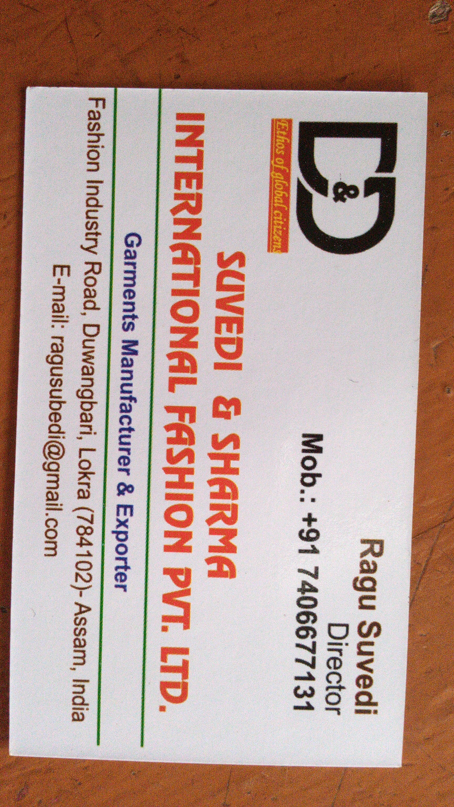 SUVEDI & SHARMA INTERNATIONAL FASHION